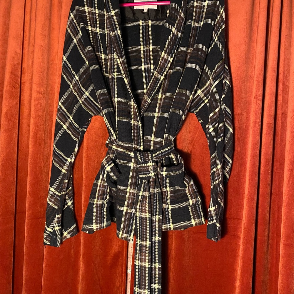 Plaid Women's wrap jacket/robe